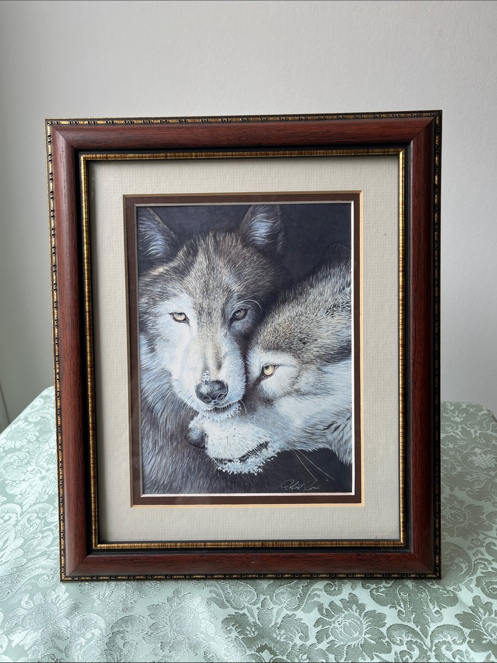 Tabletop Or Wall Wolf Wildlife Art Print